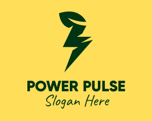 Voltage - Lightning Leaf Voltage logo design