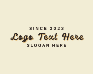 Script - Retro Cursive Shop logo design