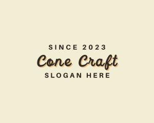 Retro Cursive Shop  logo design