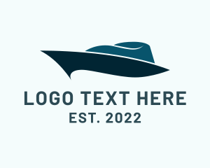 Sailing - Luxury Boat Yacht Cruise logo design