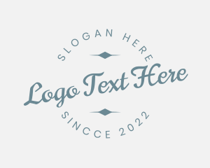 Hippie - Cursive Retro Firm logo design