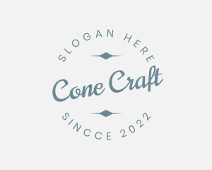 Cursive Retro Firm  logo design