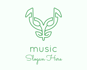 Music Mask Plant logo design