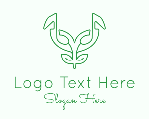 Band - Music Mask Plant logo design