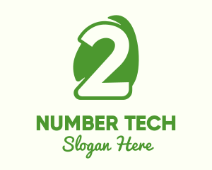 Number - Green Egg Number 2 logo design