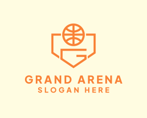 Orange Basketball Tournament Letter G logo design