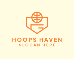 Hoops - Orange Basketball Tournament Letter G logo design