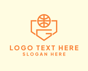 Hoop - Orange Basketball Tournament Letter G logo design
