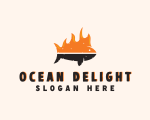 Seafood - Seafood Fish Fire logo design