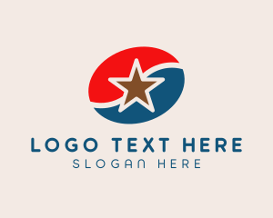 Stars And Stripes - American Coffee Bean logo design