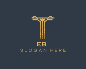 Elegant Pillar Letter T Logo