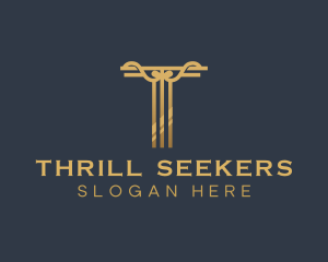 Elegant Pillar Letter T logo design