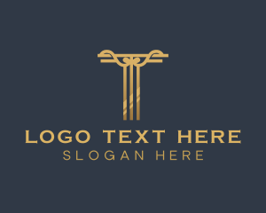 Elegant Pillar Letter T Logo