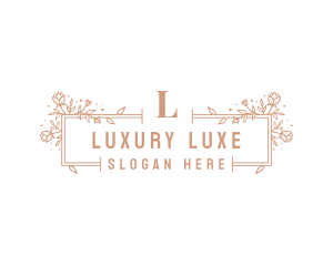 Floral Luxury Salon logo design