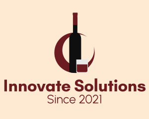 Wine Tasting - Brandy Wine Bottle logo design