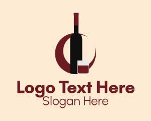 Brandy Wine Bottle  Logo