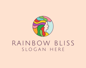 Lgbtq - Rainbow Hair Salon logo design