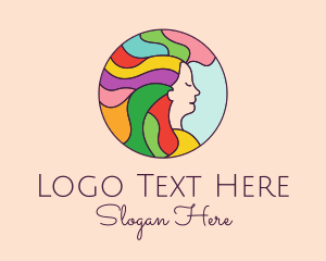 Hair Salon - Rainbow Hair Salon logo design