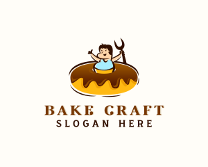 Donut Bakery Pastry logo design