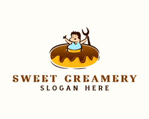 Donut Bakery Pastry logo design