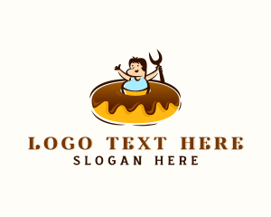 Cartoon - Donut Bakery Pastry logo design