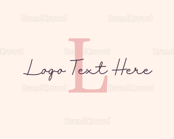 Feminine Beauty Salon Cosmetics Logo