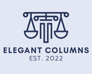 Column Justice Scales logo design