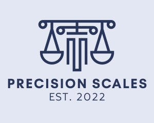 Scales - Column Justice Scales logo design