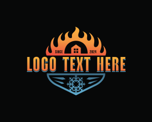 Cooling - Cold Warm HVAC logo design