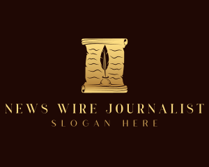 Journalist - Journalist Writing Quill logo design