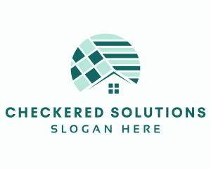 Checkered - Home Property Roof logo design