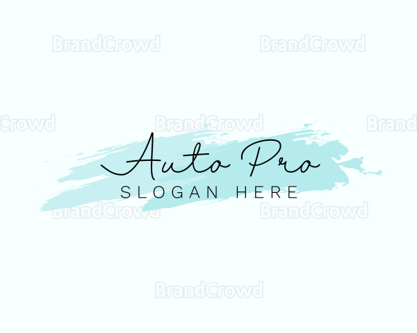 Signature Brush Wordmark Logo