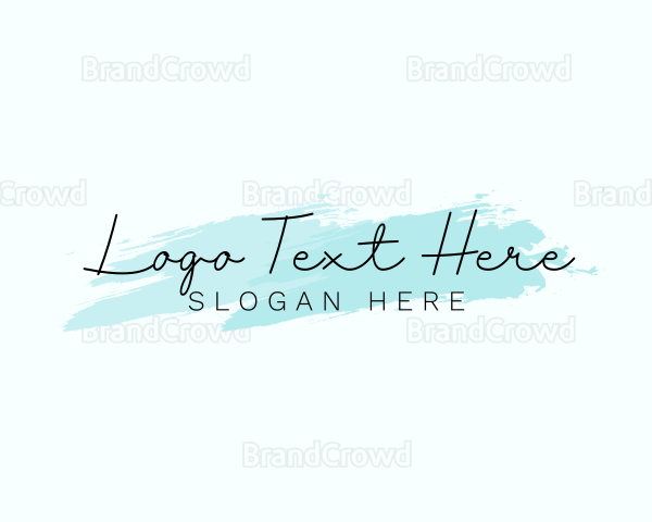 Signature Brush Wordmark Logo