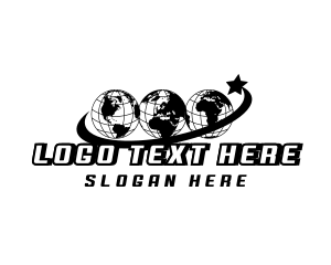 Swoosh - International Star Globe logo design