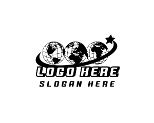 Swoosh - International Star Globe logo design