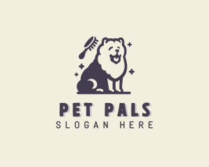 Comb Dog Pet Grooming logo design