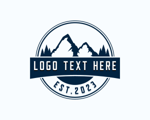 Wander - Mountain Summit Adventure logo design