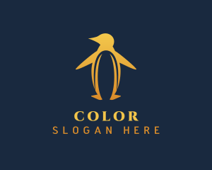 Agency - Golden Penguin Bird logo design