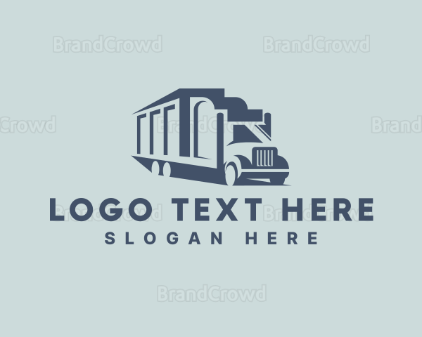 Cargo Truck Logistics Logo