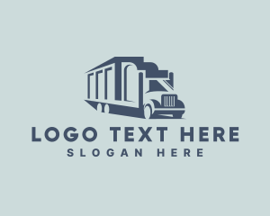 Towing Truck - Cargo Truck Logistics logo design