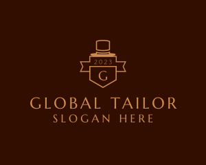 Tailoring Hat Banner logo design