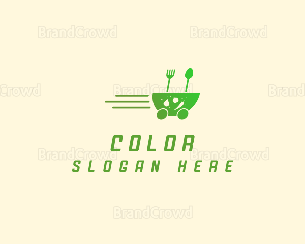 Fast Vegetarian Food Logo