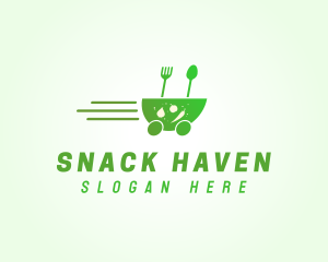 Fast Vegetarian Food logo design