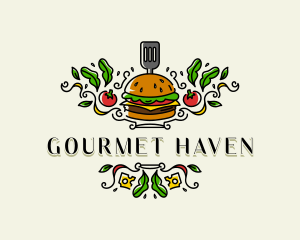 Burger Gourmet Cuisine logo design