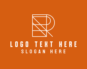 Outline - Scaffolding Letter R logo design