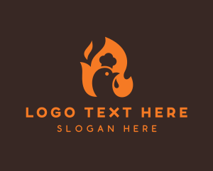 Poultry - Chicken Barbecue Grill logo design