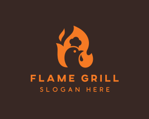 Grilling - Chicken Barbecue Grill logo design