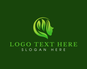 Female - Woman Leaf Meditation logo design