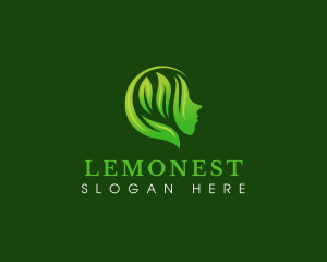 Woman Leaf Meditation Logo