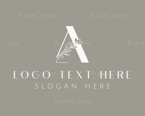 Aesthetic Flower Letter A Logo